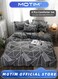 4-Piece Bedding Set Comforter Set Luxurious Cotton and Soft Microfiber with 1 Duvet/Quilt Cover &amp; 1 Flat Sheet &amp; 2 Pillowcases Suit for 2.2m Bed (220 * 240cm)