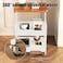 3-Tier Storage Cart with Tabletop,Portable Wheels, Easy Assembly, Space-Saving Design for Living Room, Kitchen, Office, Metal and Wood Construction