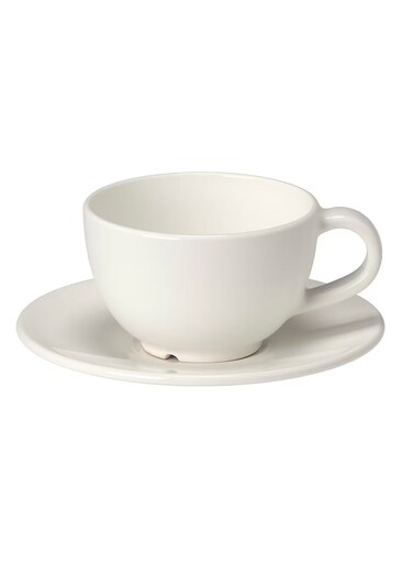 cup and saucer off white 14 cl