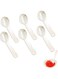 Geiserailie Caviar Spoons Mother of Pearl MOP Caviar Spoons with Hand Craft W Round Handle for Caviar, Egg, Ice Cream, Salt, Coffee Serving, Restaurant Serving Set (6 Pieces, 3.55 Inch)