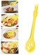 in 1 Food Clip &amp; Egg Whisk, Multifunctional Egg Beater Manual Mixer and Serrated Tongs Practical Kitchen Gadget Tool for Gripping Stirring Mixing Ideal for Bread Pasta Salad (Yellow)
