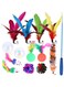 STAYOUNG 14 PCS Cat Toys, Interactive Cat Toy with Bells, Cat Stick Toy, A Quick Way to Get Your Cat&#39;s Attention, Suitable for Indoor Cats Kitten Play Chase Exercise