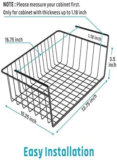 Under Shelf Wire Basket White Sr0107