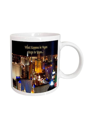 What Happens In Vegas Stays Printed Mug White/Black/Blue