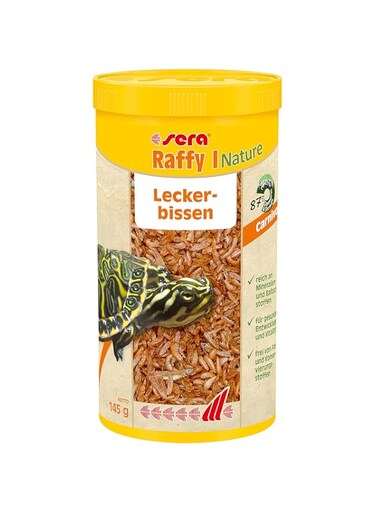Sera Raffy I, Natural Dried Gammarus 87% Food For Smaller Reptiles And Amphibians -1000 ml
