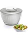 XVersion 4.5L Automatic Salad Spinners,Rechargeable Large Vegetable and Fruit Washer with Bowl,Quick and Easy Lettuce Dryer,Anti-Shake,Easy Drain,Compact Storage Kitchen Tool, White (Automatic-4.5L)