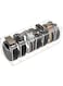 SupApollo Belt Organizer, Belt Organizer for Closet, Acrylic 7 Compartments Belt Container Storage Holder, Purse Tie Jewelry Watch Bracelets Makeup Storage Box