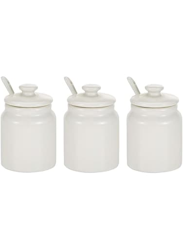 Symphony Condiment Pot Set - 9 Pieces,White