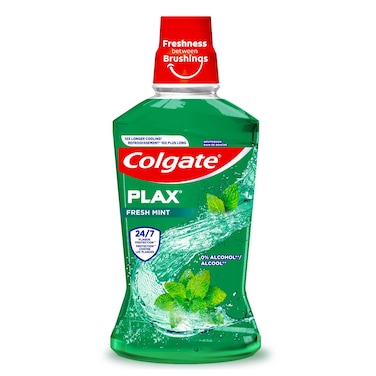 Colgate Plax Fresh Mint Green 0% Alcohol Mouthwash 500ml