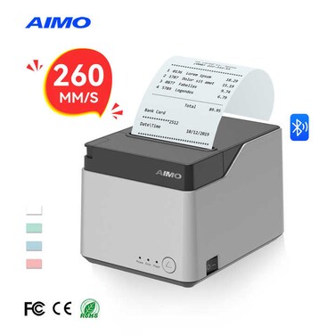 Aimo Portable Label Printer QF300 White with USB+LAN Connectivity