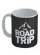 Road Trip Printed Coffee Mug Black/White 8.2x9.5cm