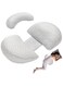 Pregnancy Pillow for Sleeping, Maternity Pillow with Detachable and Adjustable,Pillow with Pillow Cover - Support for Back, Legs, Belly, HIPS, Grey