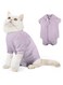 Cat Surgery Recovery Suits, Cat Bodysuit Long Sleeve after Surgery Kitten Recovery Suit Medical Vest for Cats E-Collar Alternative Anxiety Vest Anti Lick Cat Pajama Clothing (S, Purple)