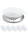KASTWAVE Tub Drain Hair Catcher Strainer 25 PCS, Shower Drain Hair Trap, Disposable Shower Drain Hair Catcher Mesh Stickers, Easy to Install Suit for Bathroom, Bathtub, Kitchen (3.5" Regular Round)