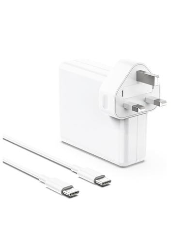 61W USB C PD Macbook Charger for Macbook Pro/Air 13 inch 2016-2022, iPad Pro 12.9/11 inch, iPhone 16 15 14 Series, A1947 and Other Type C Devices Power Adapter, USB C to USB C Cable Included