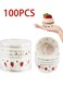 Liners,100 pcs Muffin Liners,Cupcake Wrappers,Paper Cupcake Liners for Baking,Muffin Baking Cups,Paper Baking Cups Strawberry Standard Size 2x1.25inch