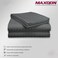 MAXQON Fitted Bed Sheet +2Pcs Pillow Covers, Queen Size 150x200+20cm, Color Grey