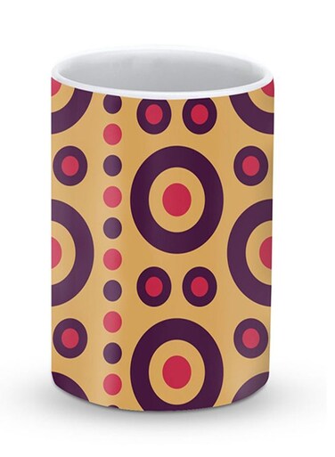 Premium Bull's Eye Designer Mug Yellow/Purple/Red
