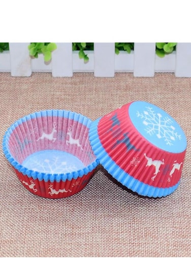 Cupcake Baking Paper Cases Cake Box,Disposable Muffins Baking Cupcake Mould 6.8x5x3cm - Snow Flower