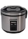 DOMEA Electric Rice Cooker, 1.8 Litre Capacity, Non-Stick Removable Pot &amp; Steamer Basket, Keep Warm Function, For Cooking Rice, Vegetables, Soups, Stew, Porridge, Stainless Steel, 700W Power