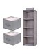 ME HOME 4-Shelf Hanging Closet Organizer, Wardrobe Clothes Organizer for Closet, Hanging Shelves for Closet with 2 Drawers,10.6''W x 10.6''D x 31.5''H