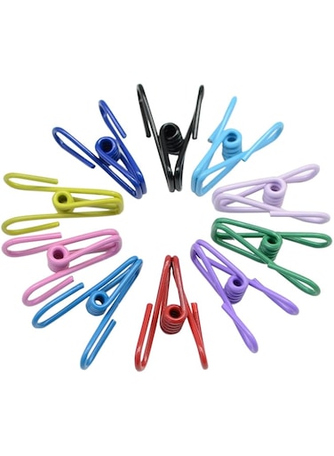 30 Pcs 2 Inch 10 Different Random Colors Chip Clips, PVC Coating High Elasticity Strength Clothes Pins, Food Clips and Bag Clips