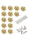 Duomama Sparkling Gold Poinsettia Ornaments - 13 Pack 5.5in Artificial Flowers with Clips and Stems for Xmas Tree, Wedding, Party, Wreath Decoration - Glitter Accents for Festive Holiday Atmosphere
