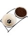 SKEIDO Cartoon Style Ceramic Pet Bowl Pet Feeder Pet Supplies For Cats Dogs Non Slip Food Water Dual-use Feeding Dish with Holder