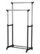 Double Pole Clothes Hanger Black/Sliver 84.5 x 43cm