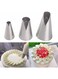 Suuker 3 Pieces Russian Piping Tips Set,V-shaped Wave Cake Decorating Nozzles Tips Piping Kit for Pastry Cupcakes Cakes Cookies Decorating Stainless Steel Kitchen Gadgets