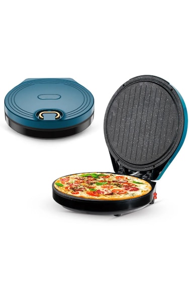 Electric Pizza Maker, 1800W, 180-Degree Opening, 30cm Cooking Surface, Thermostat Control