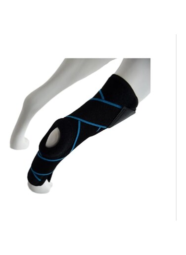 Dog Leg Brace for Medium and Large Canine Rear Hock Joint Compression Wraps for Back, Injury and Sprain Protection, Hind Leg Wound Care, and Loss of Stability from Arthritis (Black-Blue, L)