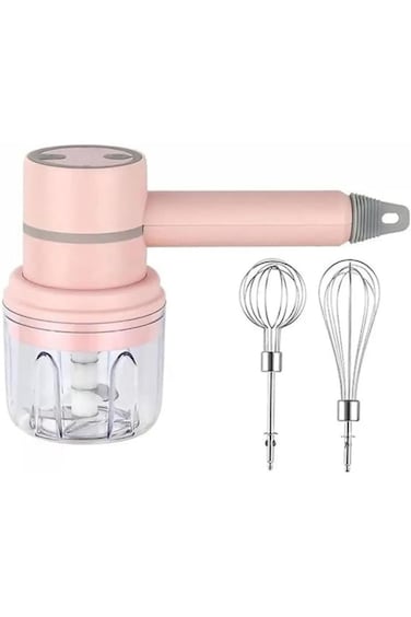 3-in-1 wireless chopper, cutter, mixer. Rechargeable food processor for fast, easy kitchen prep