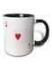 Ace Of Hearts Playing Card Two Tone Mug Black/White/Red