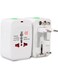 Universal Travel Adapter Type C, World Travel Power Plug With 2 USB, All In One Travel Plug Adapter For EU/US/UK/AU  (White)