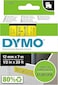 DYMO TAPE 12MMX7M YELLOW D1, Black on Yellow, S0720580