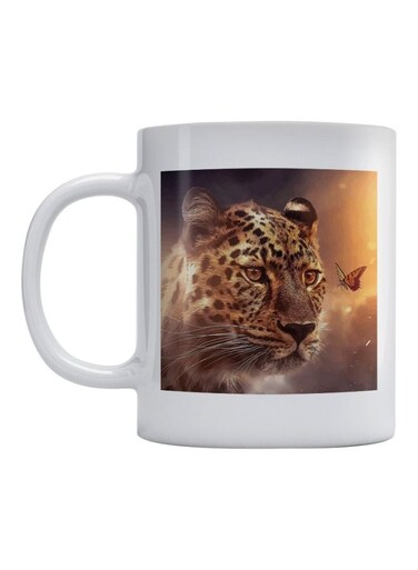 Cheetah Printed Mug White/Brown/Black