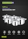 12PCS Stainless Steel Cookware Set, Ergonomic Grip, Induction Safe Casserole/Saucepan Pots with Lid, and Nylon Slotted Turner -Riveted Handles, Chrome Finish Stainless Steel Body Stainless Steel 26x12.8cm