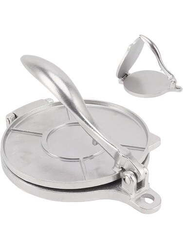 Dough Press   Tortilla, Roti   Chapati Maker Machine   Stainless Steel   Nonstick   Manual   Perfect for Home Cooking   Multifunctional Design   Durable, Easy to Use, Safe &amp; Hygienic