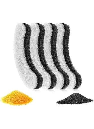 Khazna Pet Water Dispenser Filter Element, Activated Carbon Replacement Filter for Pet Fountain, Water Fountain Filter Element for WF050/ WF100 Cat Fountain, Purification Water Hair (4Pcs)