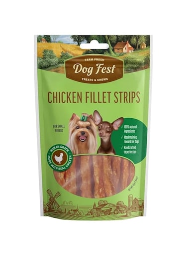 Padovan Dog Fest Chicken Fillets Stripes Dog Treat 55 gm