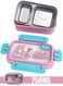 Stainless Steel Lunch Box for Kids Leakproof 2 Compartment Metal Lunch Container Stainless Steel Bento Box - Ideal for School, Office &amp; Outdoor - Dishwasher Safe (Pink 750ML)