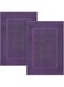 Utopia Towels Cotton Banded Rug Bath Mats, [Not a Bathroom Rug], 21x34 Inches, 100% Ring Spun Cotton - Highly Absorbent and Machine Washable Shower Bathroom Floor Mat, Plum, 2 Pack