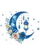 Ramadan Wallpapers, Ramadan Kareem Islamic Muslim Wall Decor Stickers, Moon Star Lantern Wall Decals for Living Room Bedroom Decoration (30cm*60cm)
