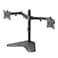 STARGOLD Dual Monitor Stand  Heavy-Duty Free-Standing Desk Mount for 17&rdquo;-32&rdquo; Flat or Curved Screens