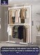 Double Rod Clothing Rack Heavy Duty Dual Layer Clothes Drying Stand Garment Organizer Open Armoire with 2 Tier Hanger Rails and Bottom Storage Shelf, Strong 25mm Steel Pipes, 60kg Load Large Capacity Featuring Two Horizontal Bars for Hanging Clothes, Laundry Room, Balcony, Bedroom Sheets, Quilts, Blanket, Coats, Skirts, Shirts, Hats, Sweaters Holder 120cm