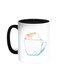 Cup Of Coffee In A Foam Printed Mug Black/White