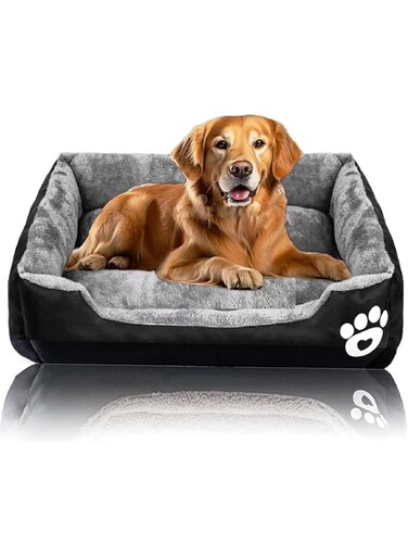 Large Dog Bed, Super Soft Dog Bed Mattress, Washable Pads Room, 70 * 55cm Soft Plush Faux Fur Rectangle Sleeping Pet Bed, All Season Self Warming and Breathable Non-Slip Pet Bed