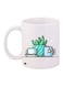Vase With Cup Printed Coffee Mug White/Blue/Green