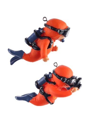 Bolivia's Fish Tank Decoration, 2 Pcs Floating Device Fish Tank Ornament, Lovely Diver Aquarium Decoration, Suitable for Large and Small Fish Tank Aquarium Decoration